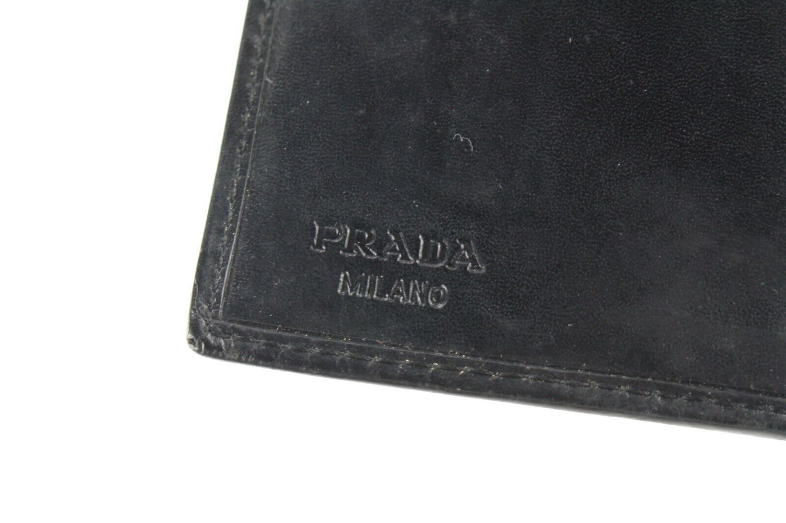 Prada Black Leather Trifold Wallet 2P0509 6