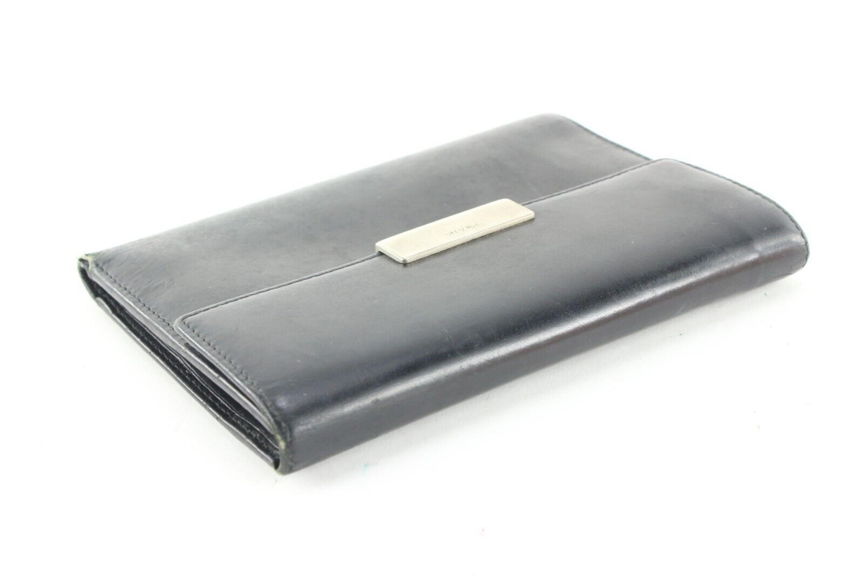 Prada Black Leather Trifold Wallet 2P0509 7