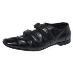 Mocassini Prada in pelle nera con velcro misura 43