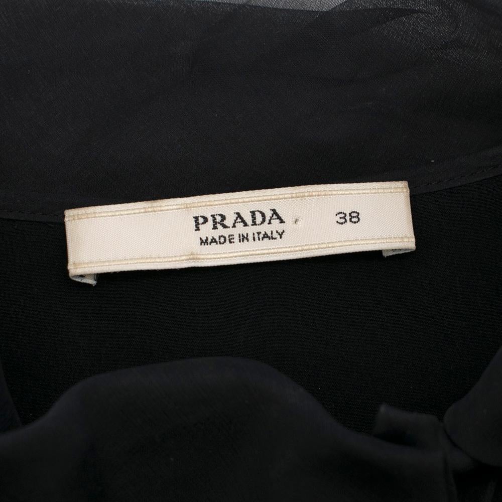 Prada Black Lightweight Crepe de Chine Shift Dress - Size US 0-2 1