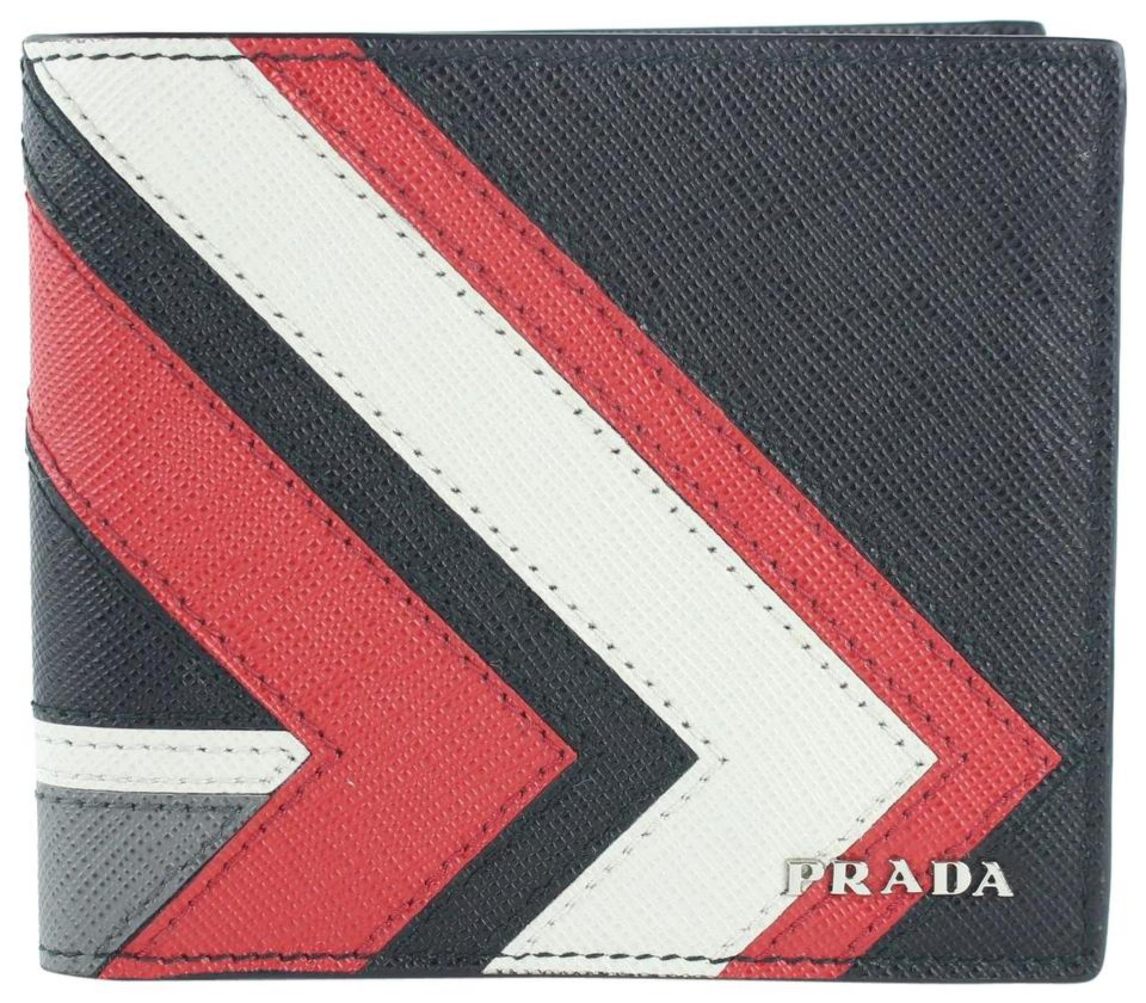 Prada Black Limited Saffiano Leather Bifold 19prz1912 Wallet For Sale