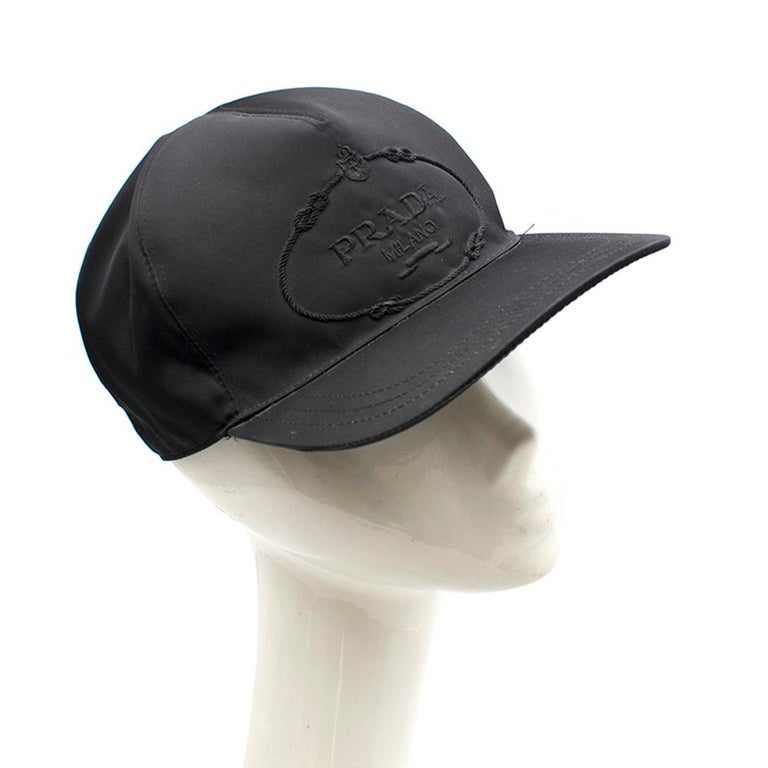 Prada Black Logo Baseball Cap at 1stDibs | prada logo baseball cap ...