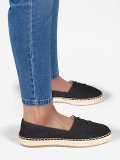 Prada Black Logo Detail Espadrilles Size IT 39