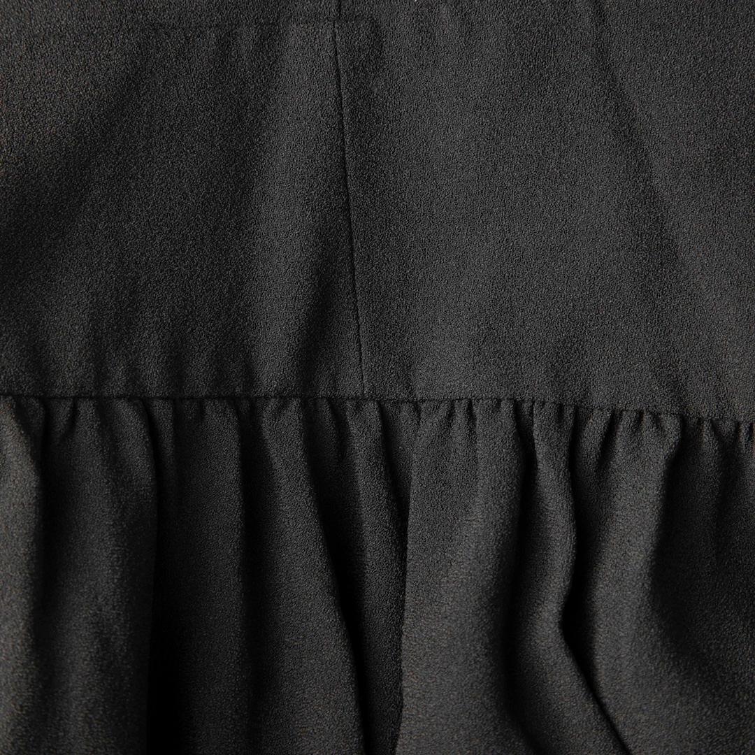Women's Prada Black Long Sleeves Gathered Skirt Dress Size L For Sale