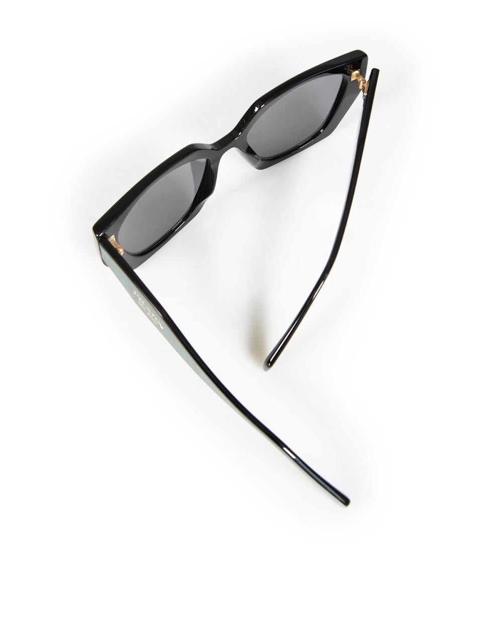 Prada Black Marble Pattern Square Sunglasses For Sale 4