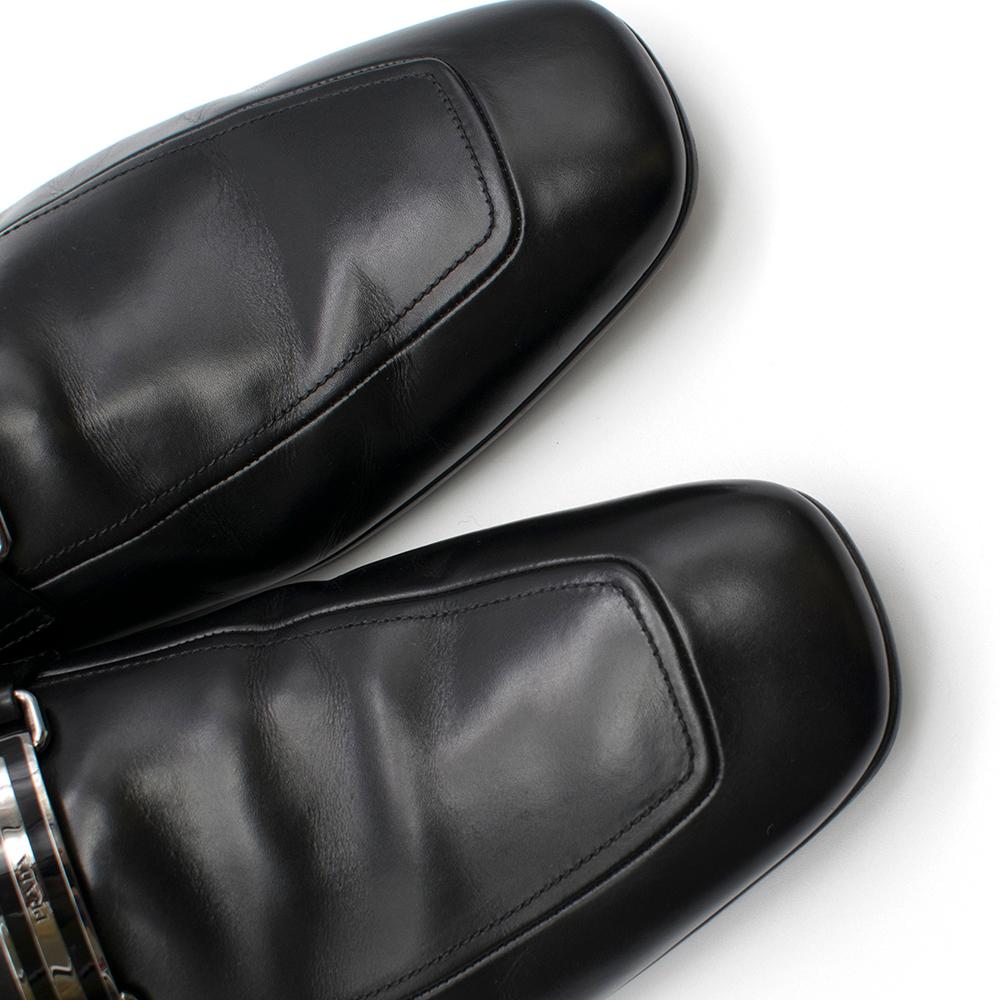 Prada Black Men's Leather Loafers SIZE 11 2