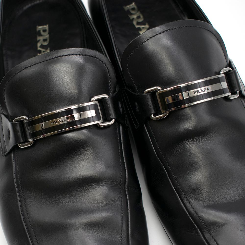 Prada Black Men's Leather Loafers SIZE 11 3