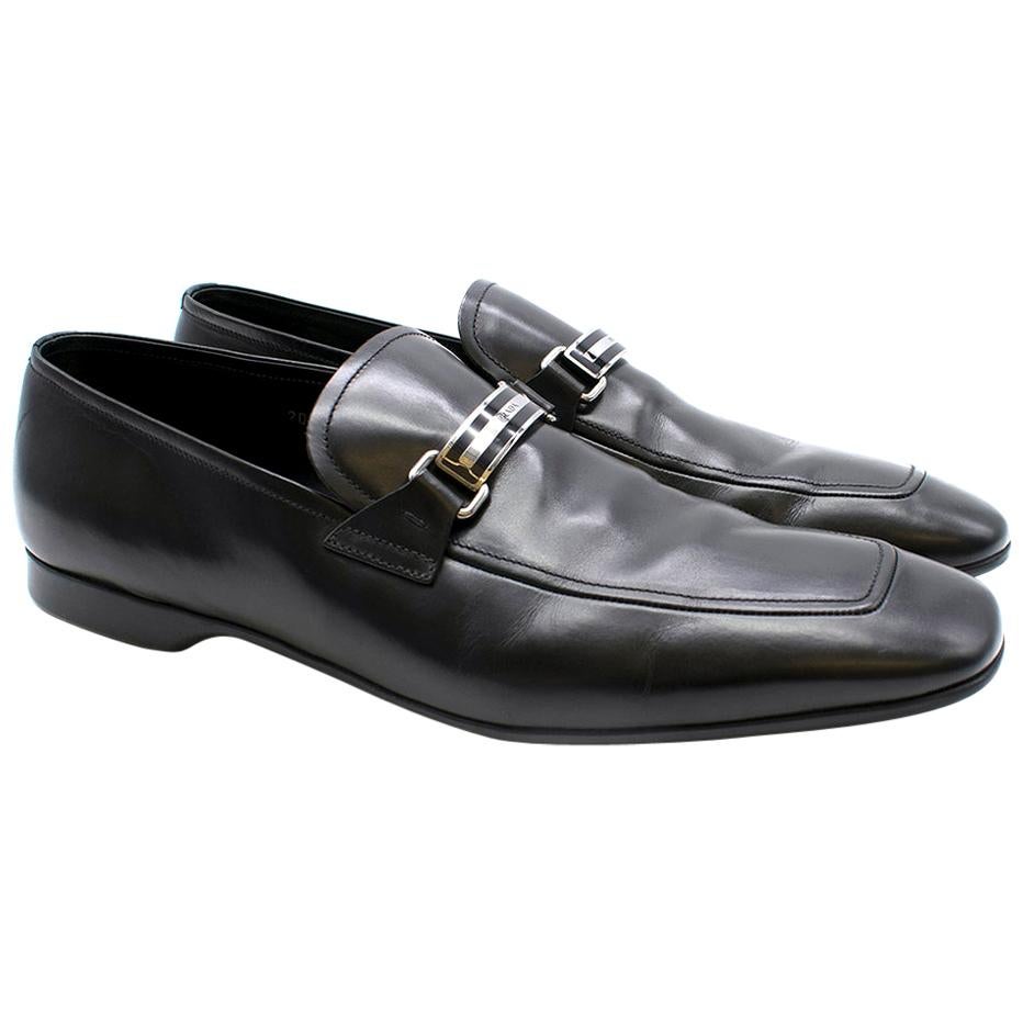 Prada Black Men's Leather Loafers SIZE 11