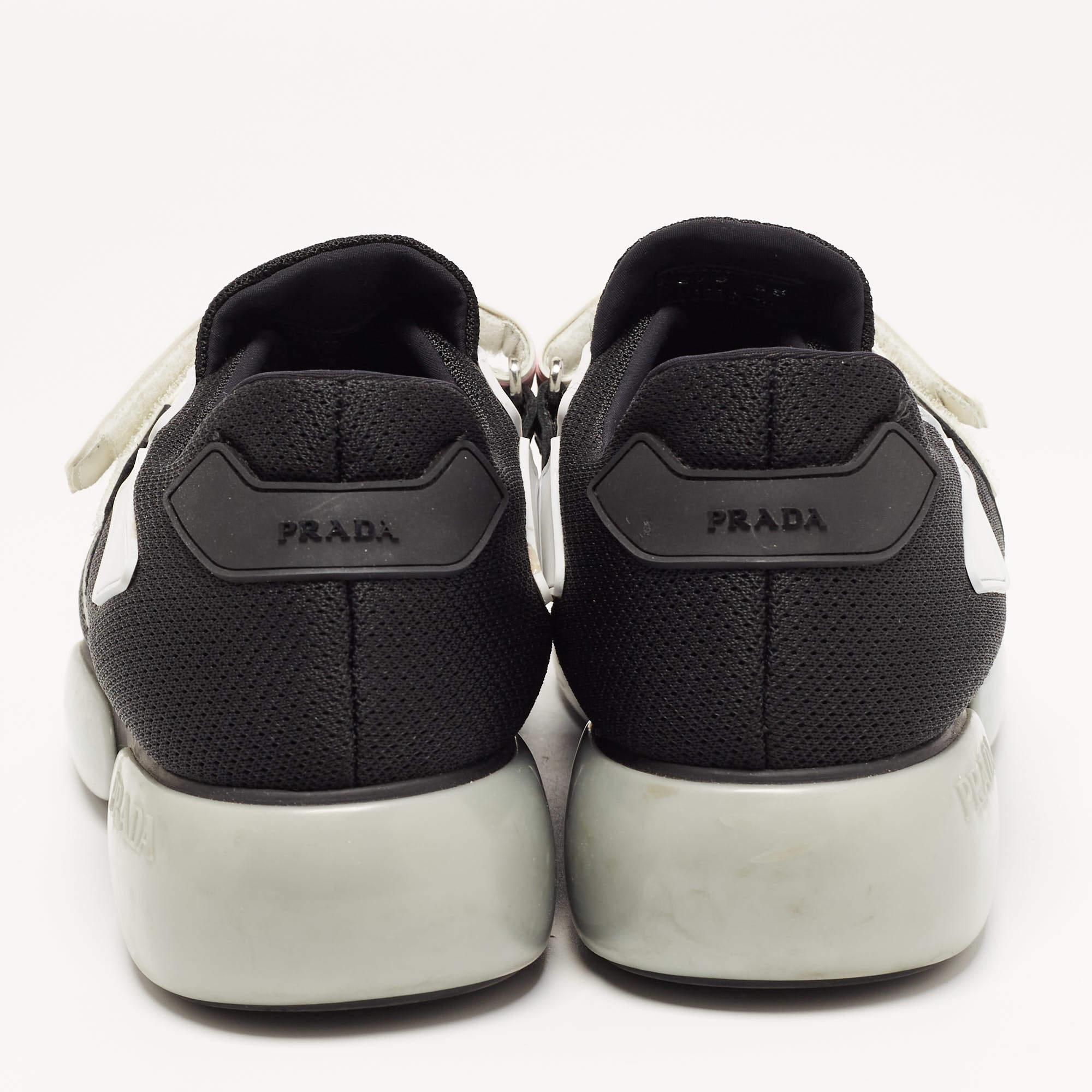 Prada Black Mesh Velcro Strap Low Top Sneakers Size 38 3