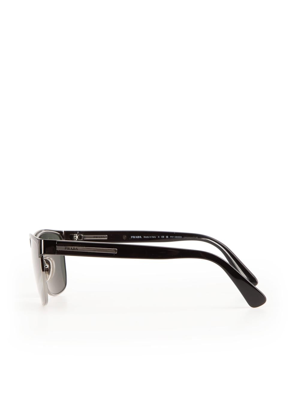 Prada Black Metal Pillow Frame Sunglasses For Sale 1