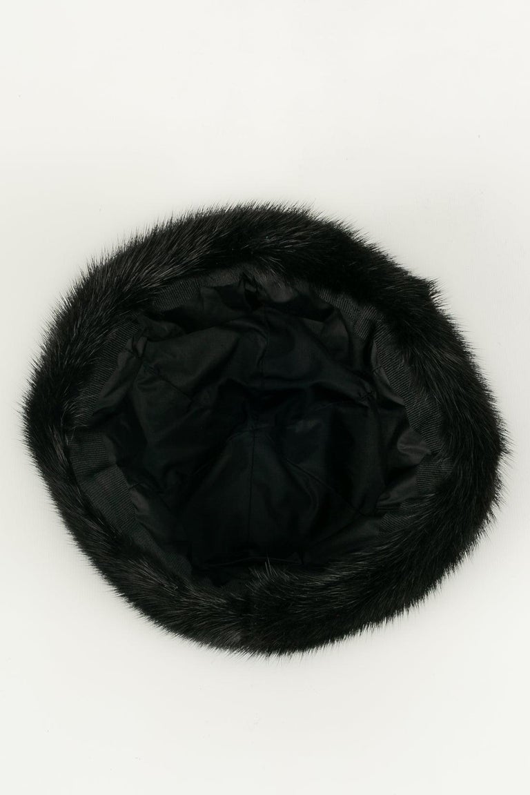 Prada Black Mink Fur and Nylon Hat at 1stDibs display picture 3