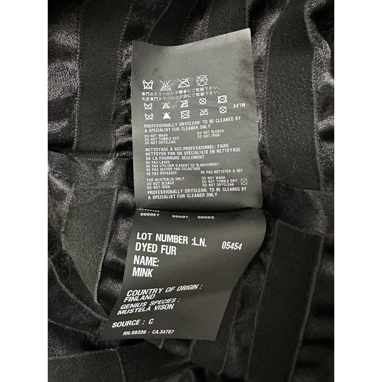 Prada Manteau en fourrure de vison noir - Taille IT42 Pour femmes en vente