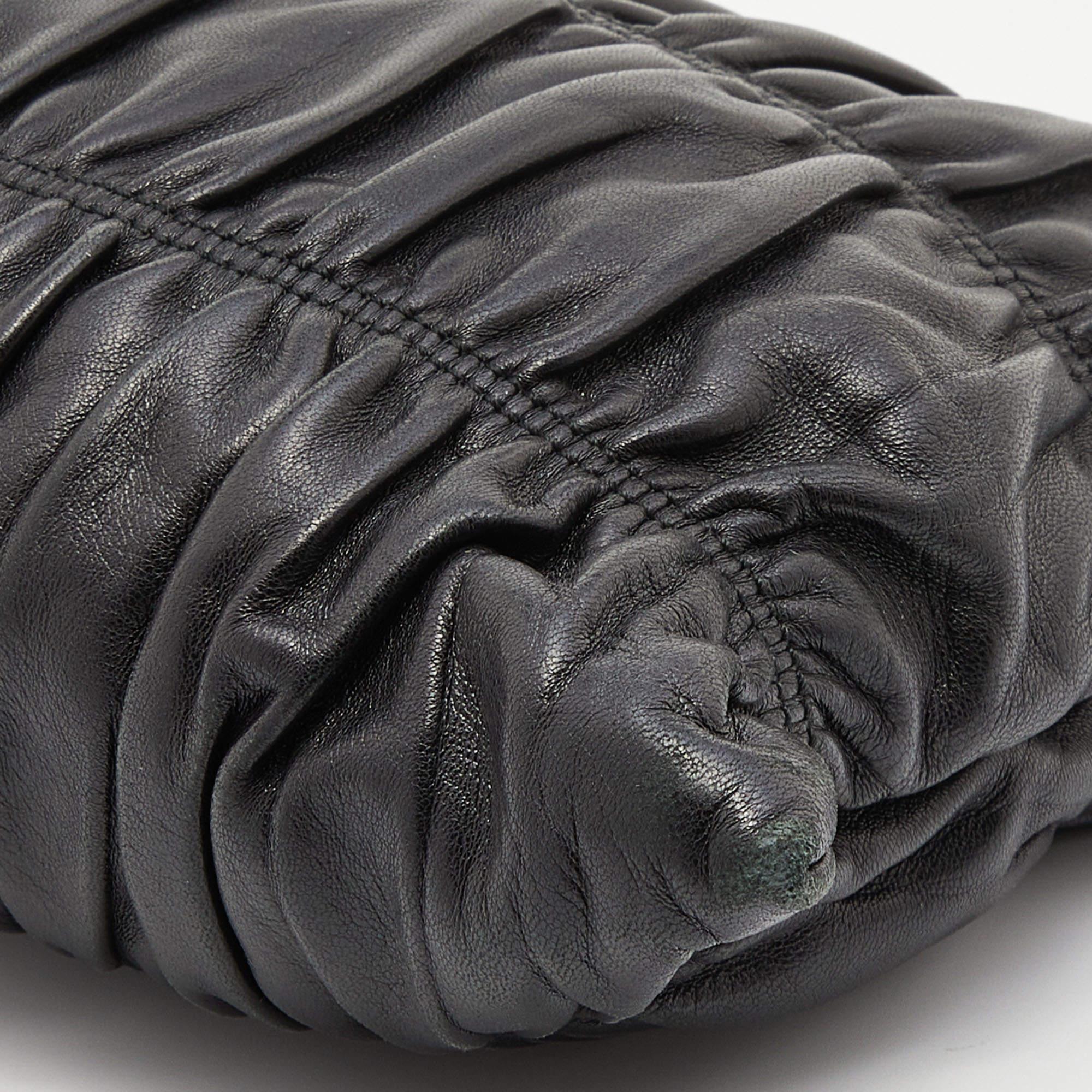 Prada Black Nappa Gauffre Leather Clutch 1