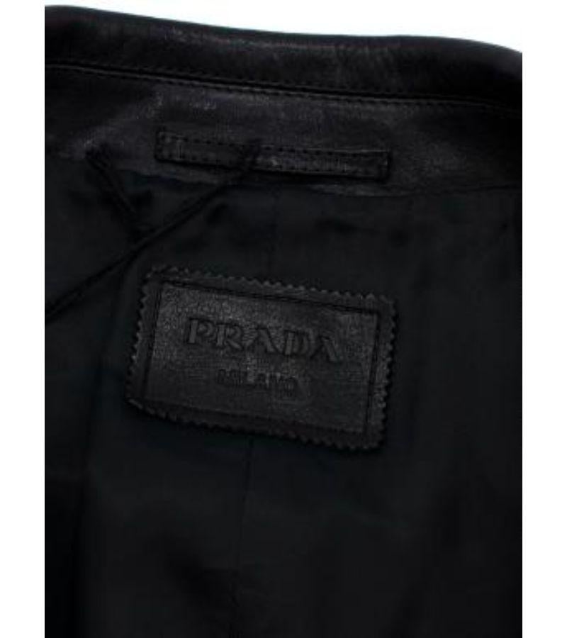 Prada Black Nappa Leather Jacket For Sale 1