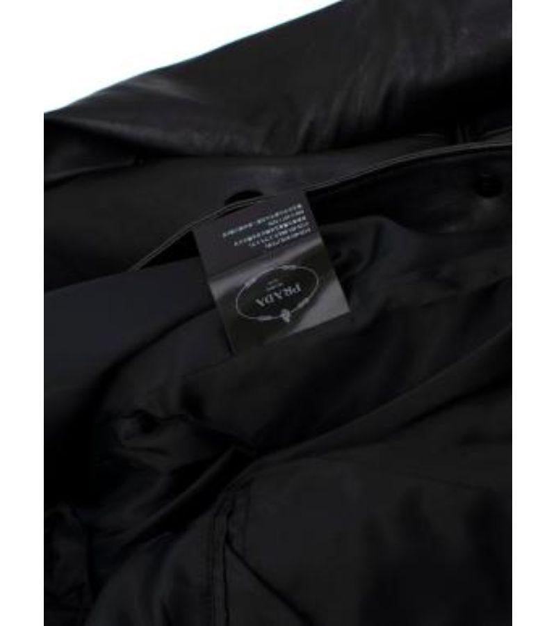 Prada Black Nappa Leather Jacket For Sale 3