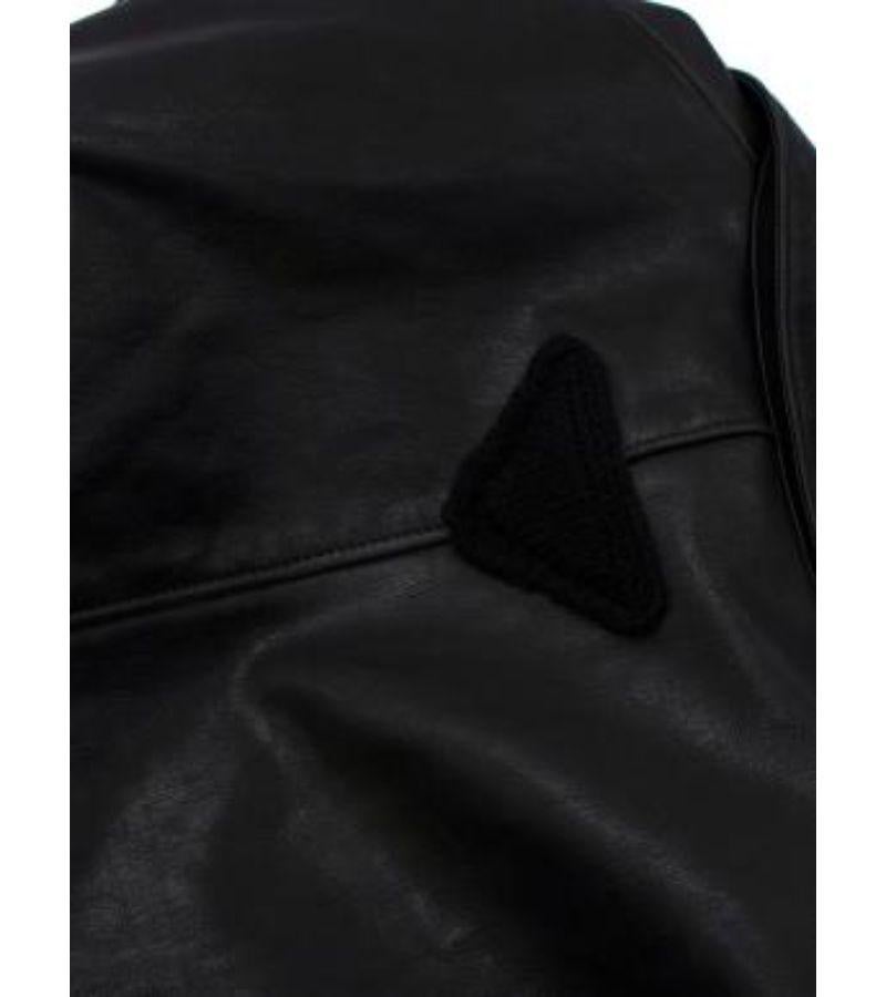 Prada Black Nappa Leather Jacket For Sale 4