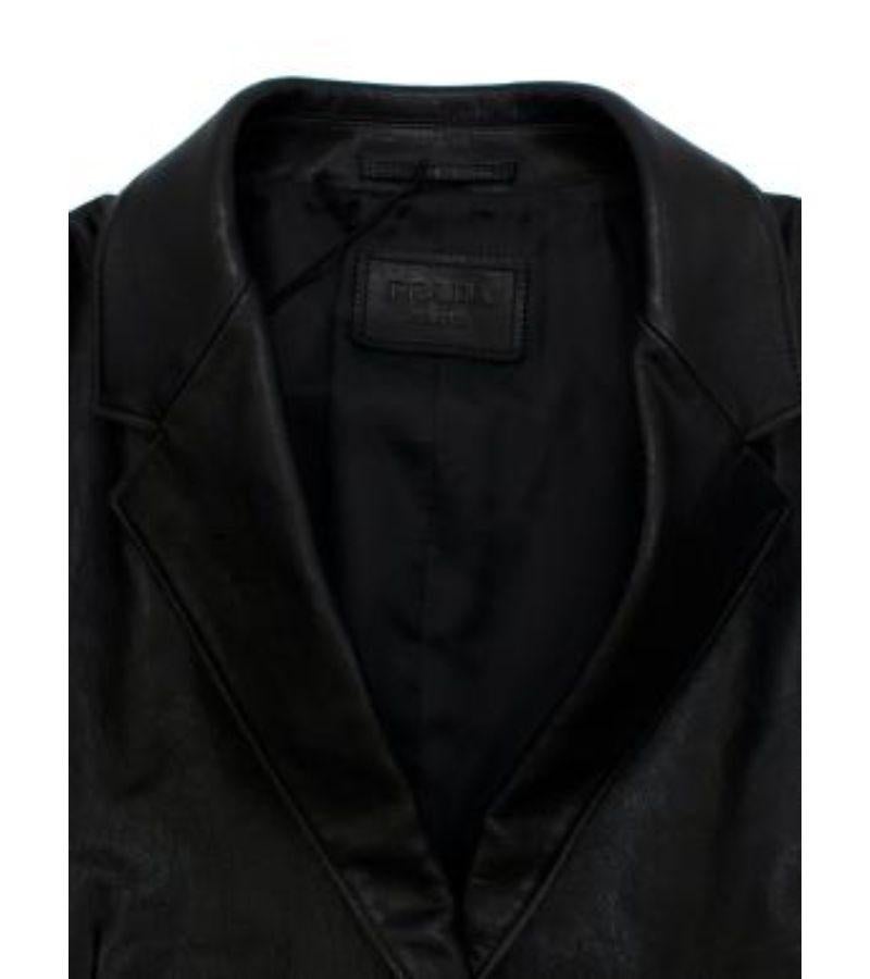 Prada Black Nappa Leather Jacket For Sale 5