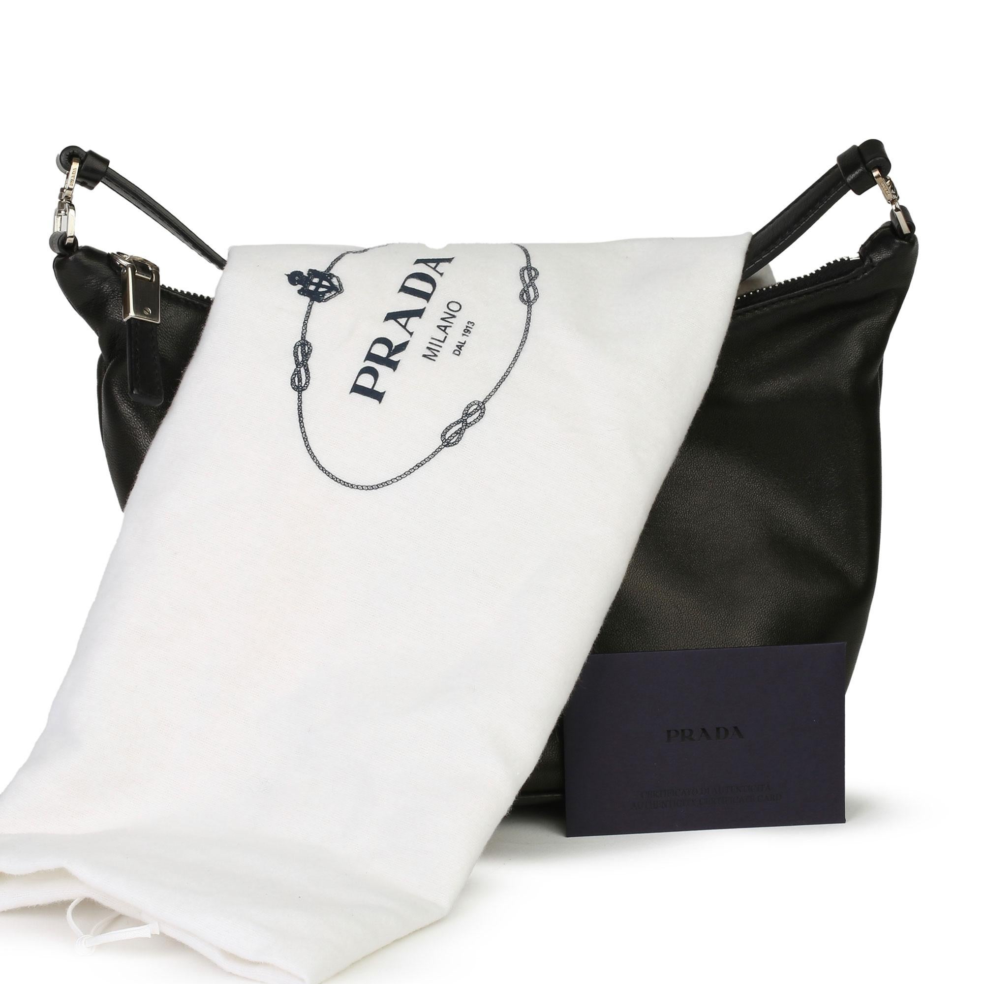 Prada Black Nappa Leather Sirio 6