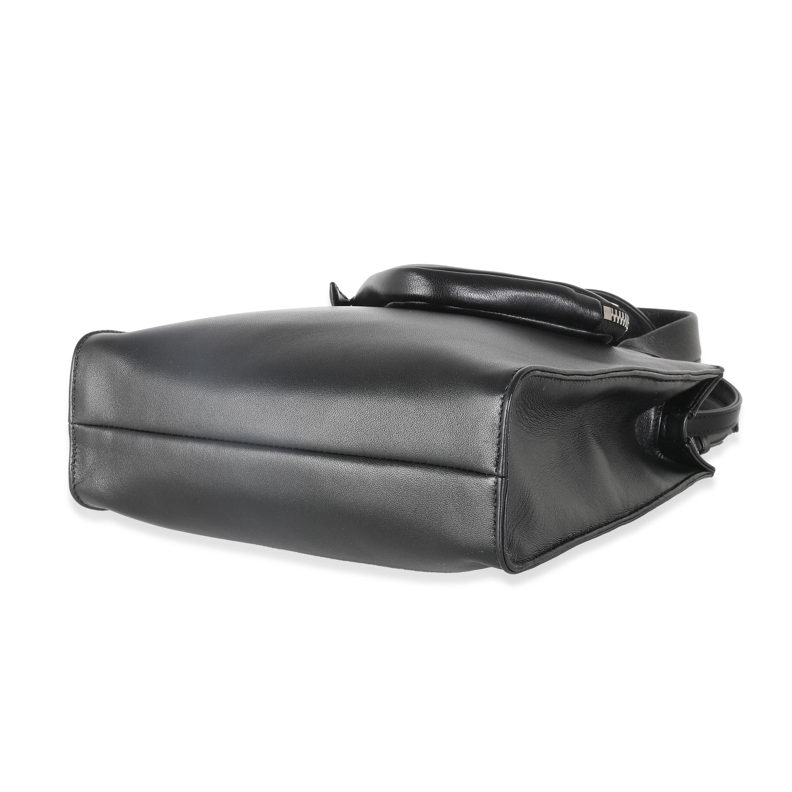 Prada Black Nappa Small Triangle Pocket Tote For Sale 1