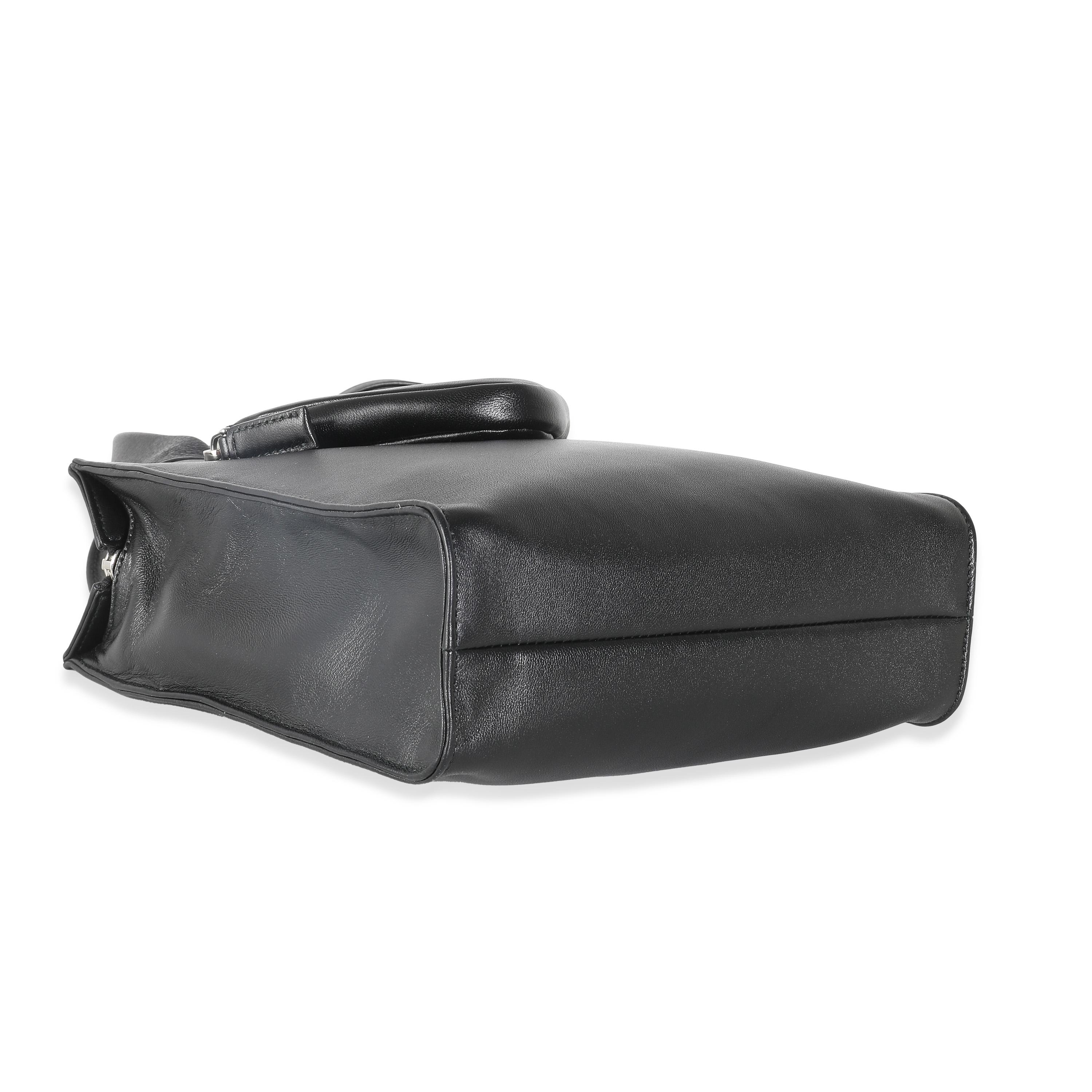 Prada Black Nappa Small Triangle Pocket Tote For Sale 3