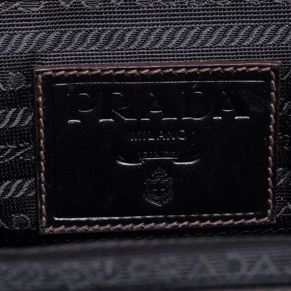 Prada Black/Navy Blue Velluto Jacquard Frame Bag 2