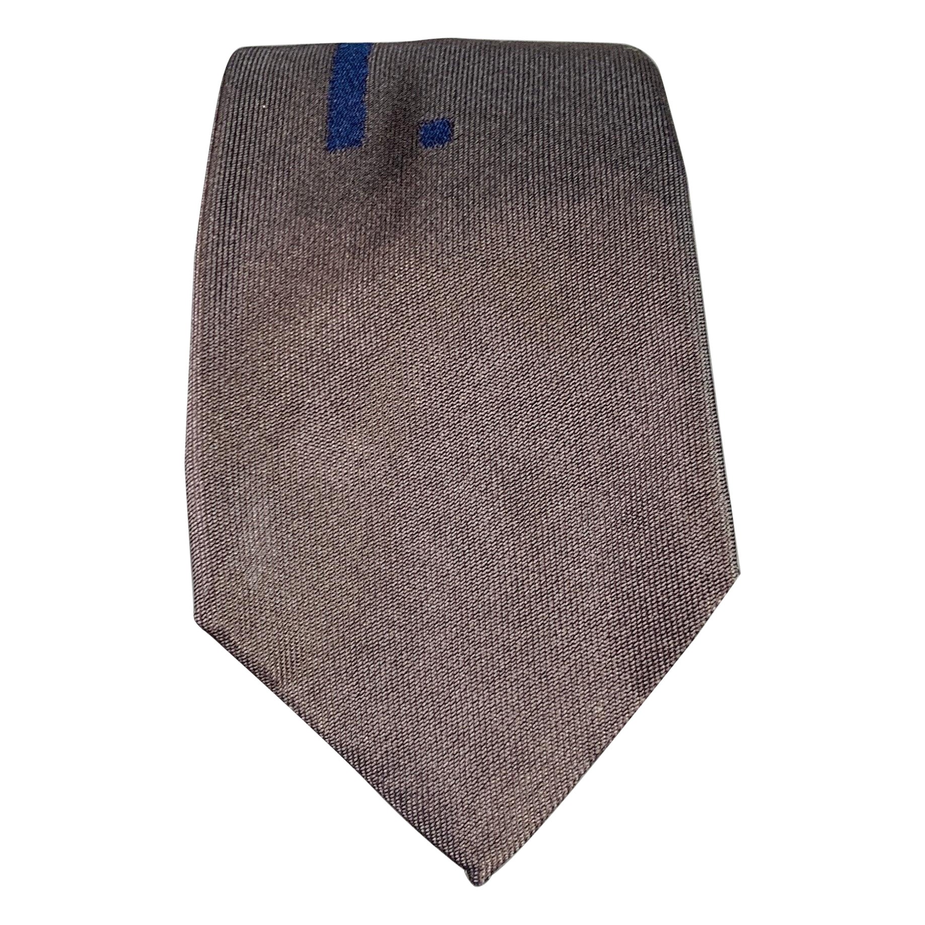 PRADA Schwarz-Marine Geometrische Seidenkrawatte