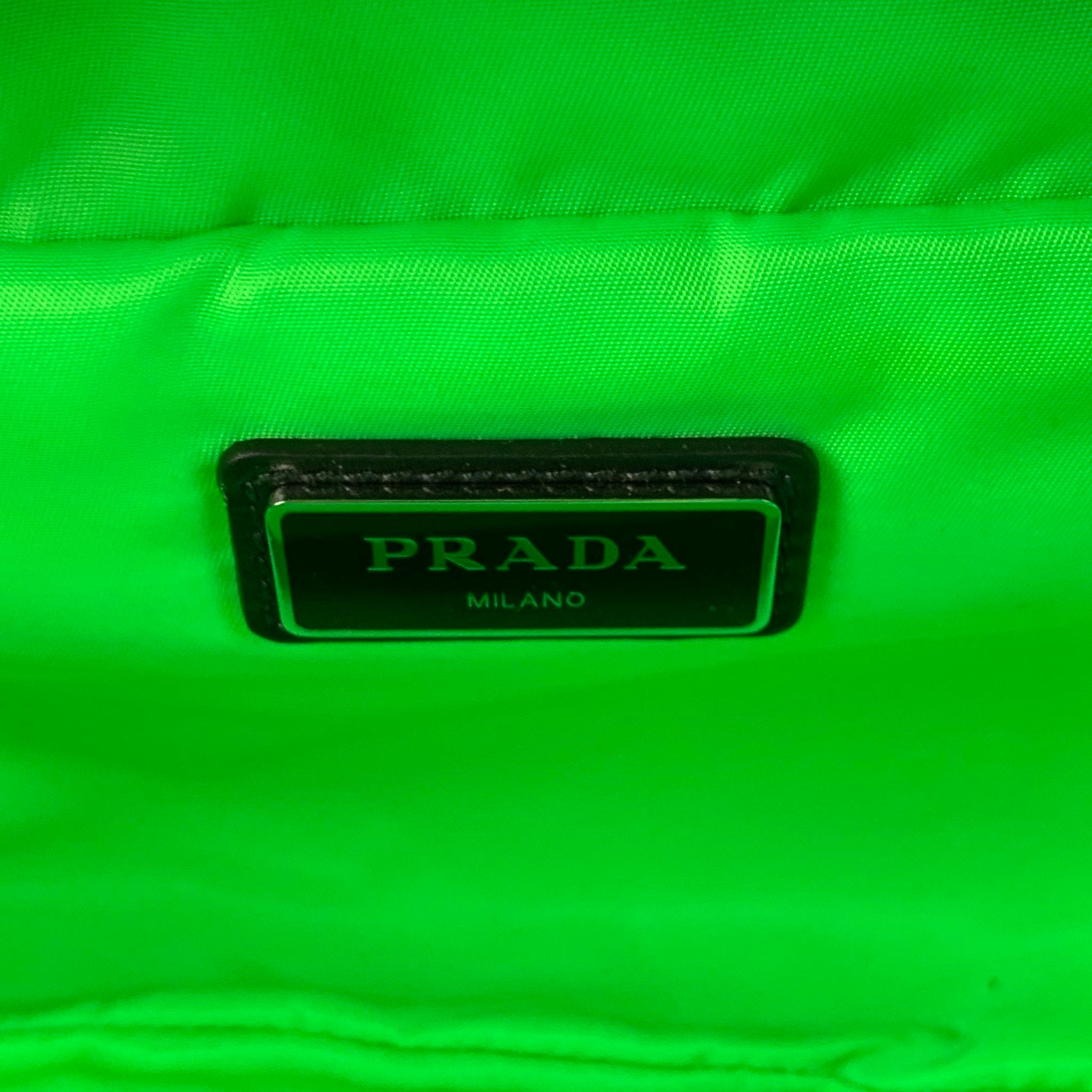 PRADA Black Neon Green Polyester Belt-Bag 3