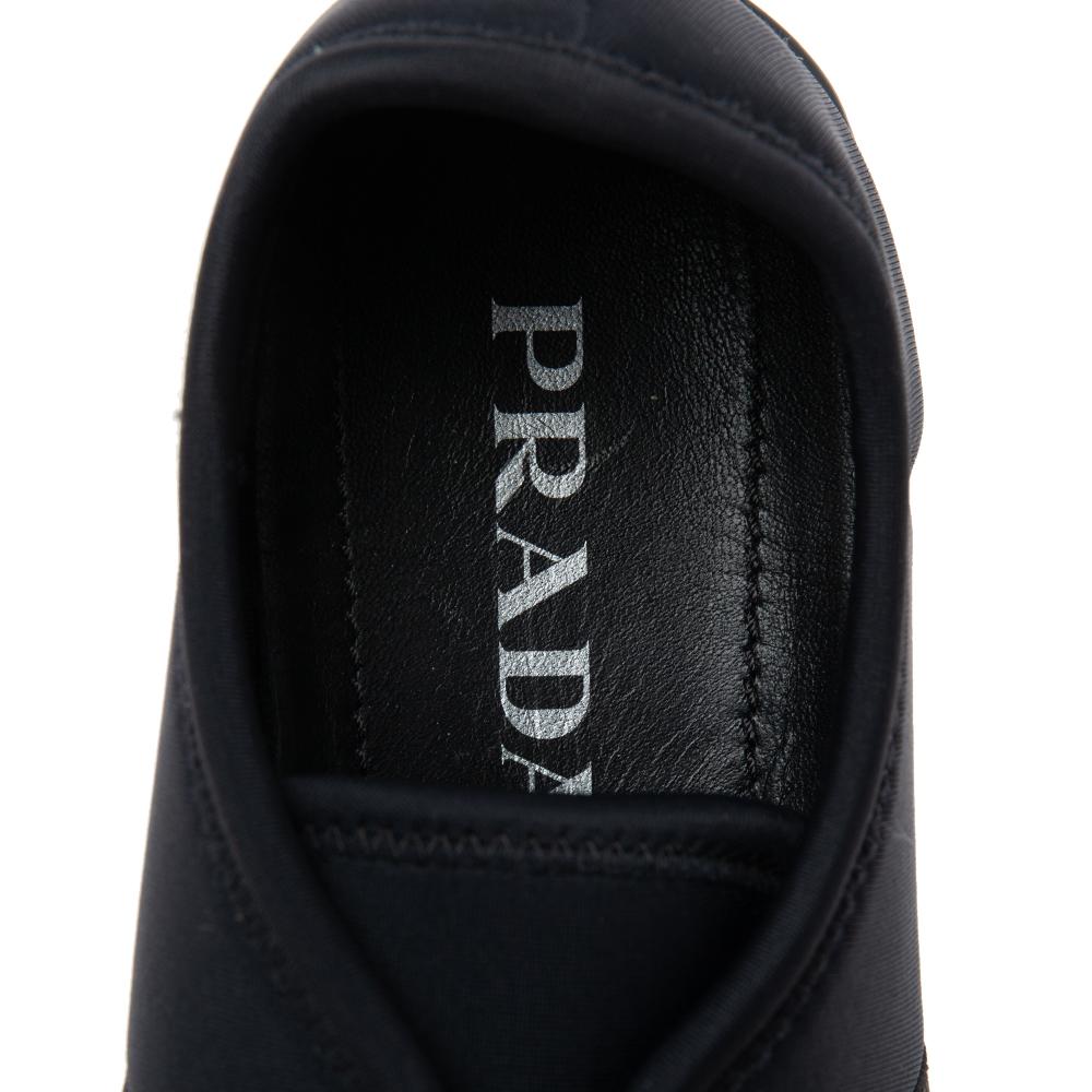 Women's Prada Black Neoprene Slip-On Sneakers Size 39.5