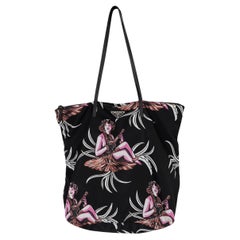 PRADA schwarz Nylon 2014 HULA Einkaufstasche Tasche 1BY300