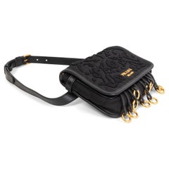 PRADA black nylon 2017 FLORAL CORSAIRE Belt Bag