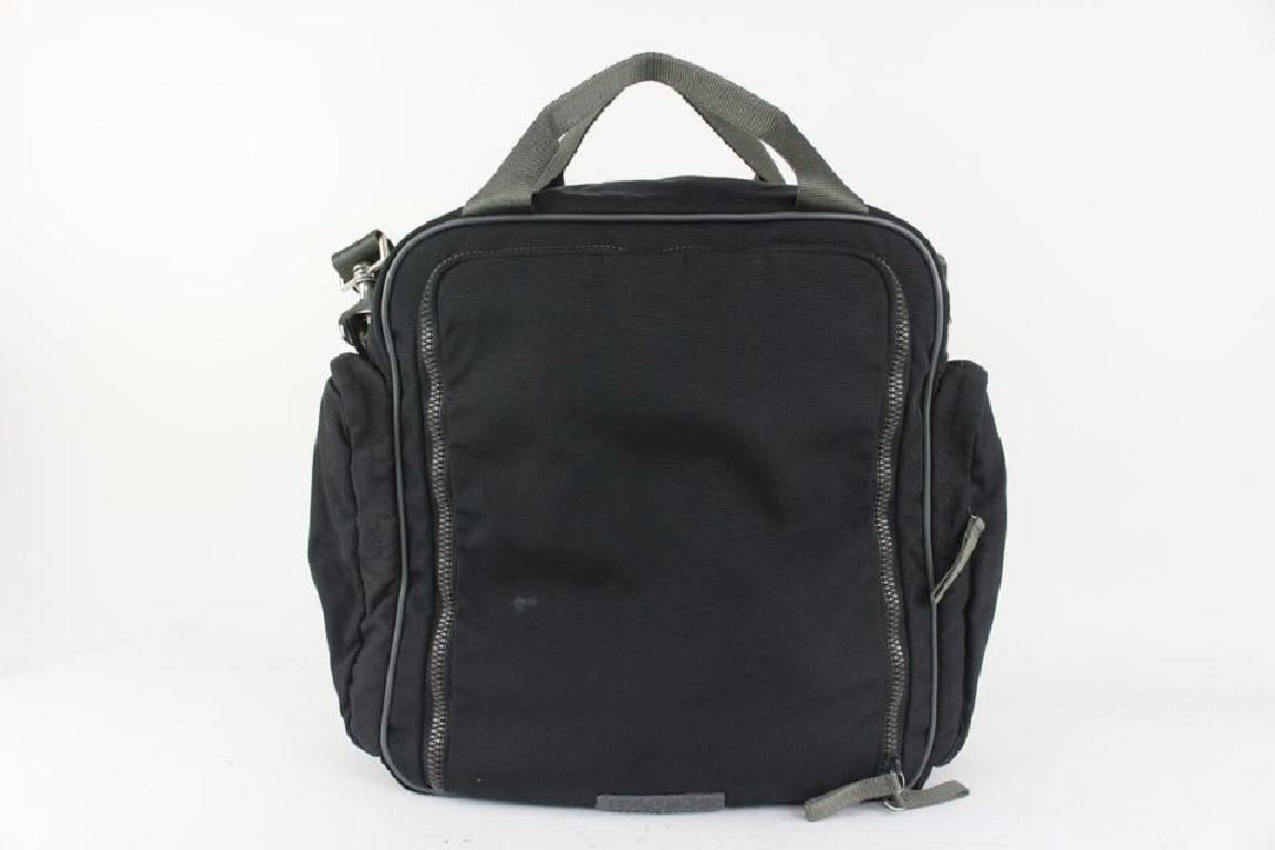 Prada 2way Tasche aus schwarzem Nylon, 1015p52 im Angebot 2