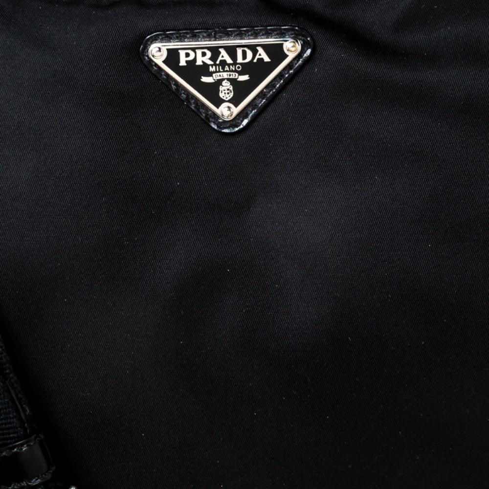 Prada Black Nylon and Leather Crossbody Bag 6