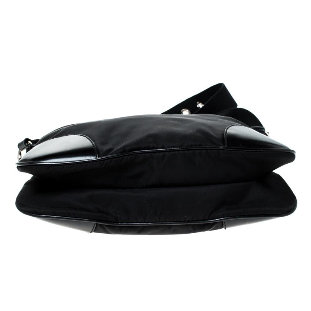 Prada Black Nylon and Leather Crossbody Bag 1