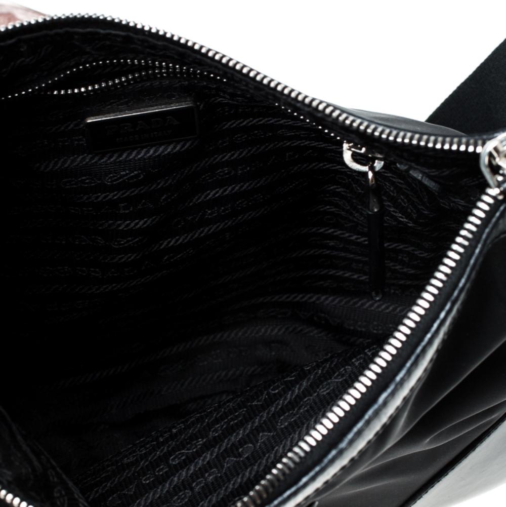 Prada Black Nylon and Leather Crossbody Bag 3