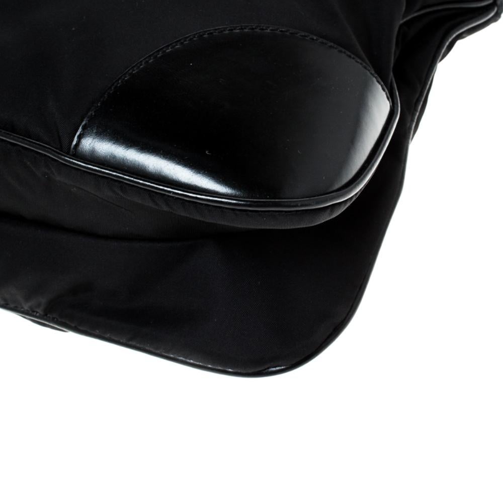Prada Black Nylon and Leather Crossbody Bag 4