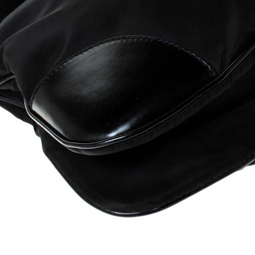 Prada Black Nylon and Leather Crossbody Bag 5