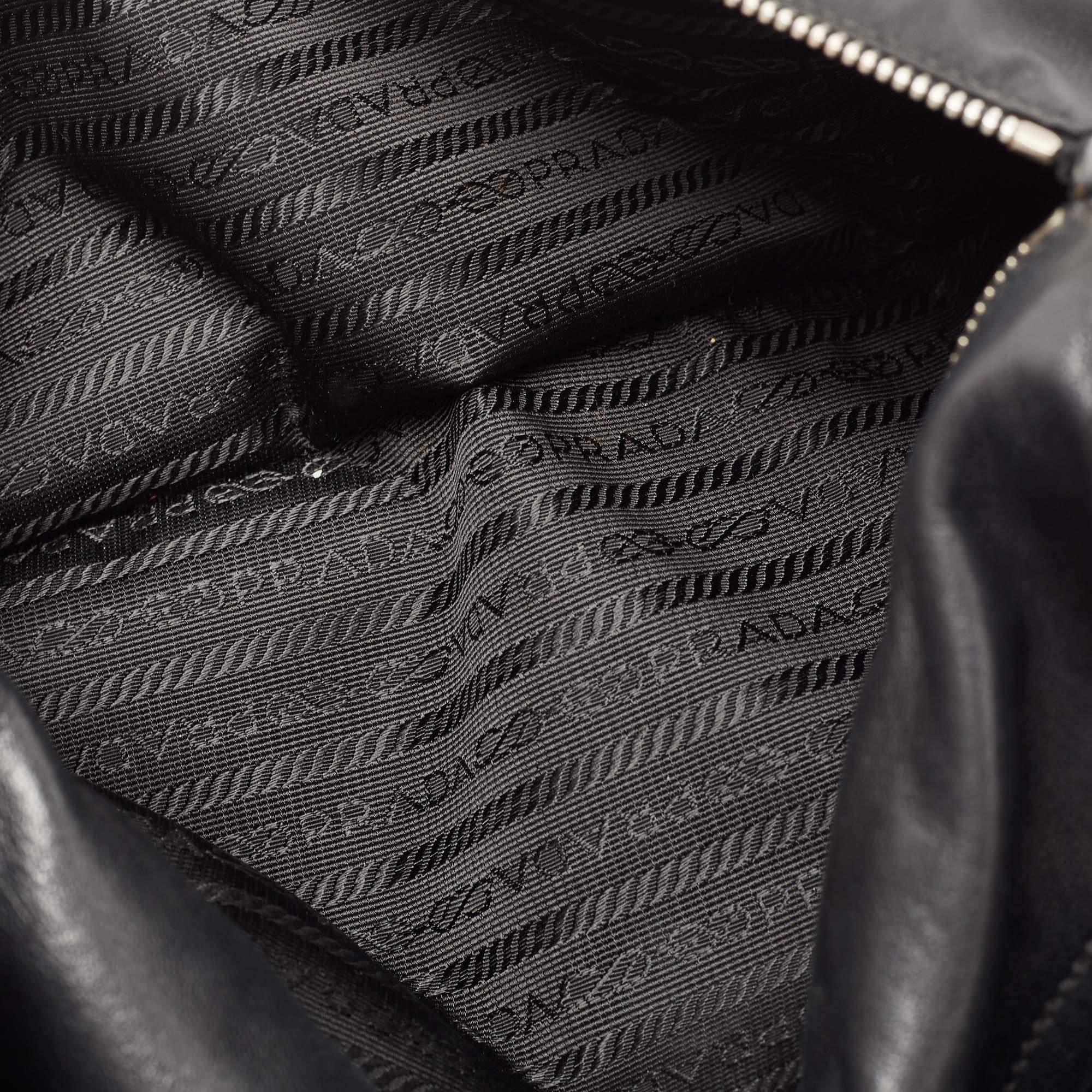 Prada Black Nylon and Leather Easy Shoulder Bag 10