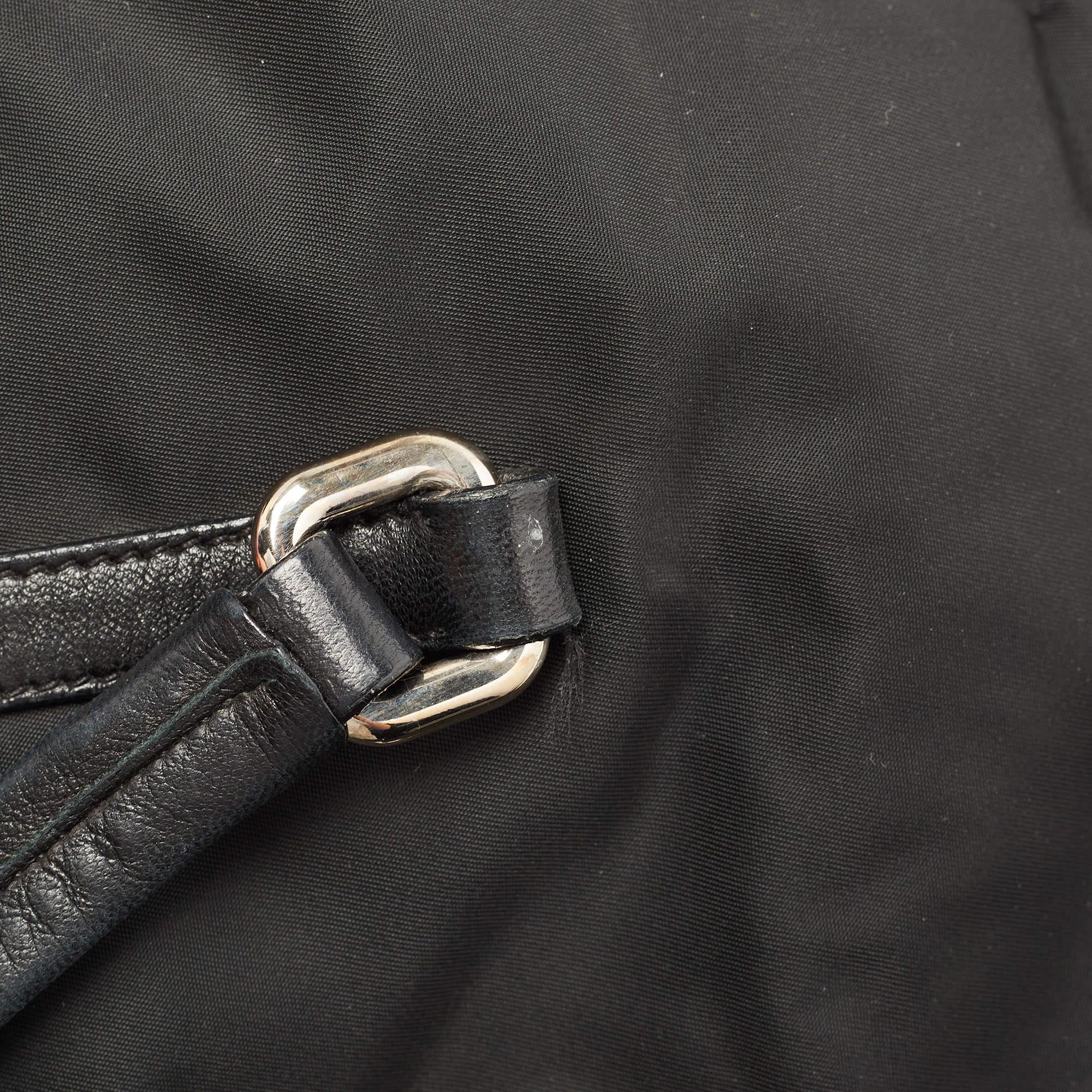 Prada Black Nylon and Leather Easy Shoulder Bag 11