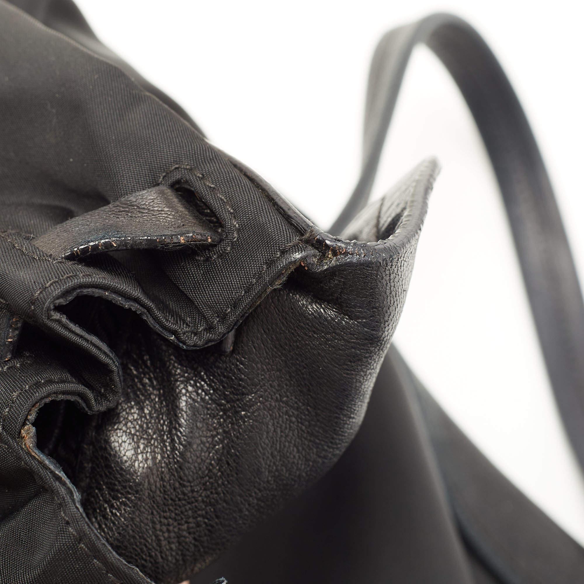 Prada Black Nylon and Leather Easy Shoulder Bag 2