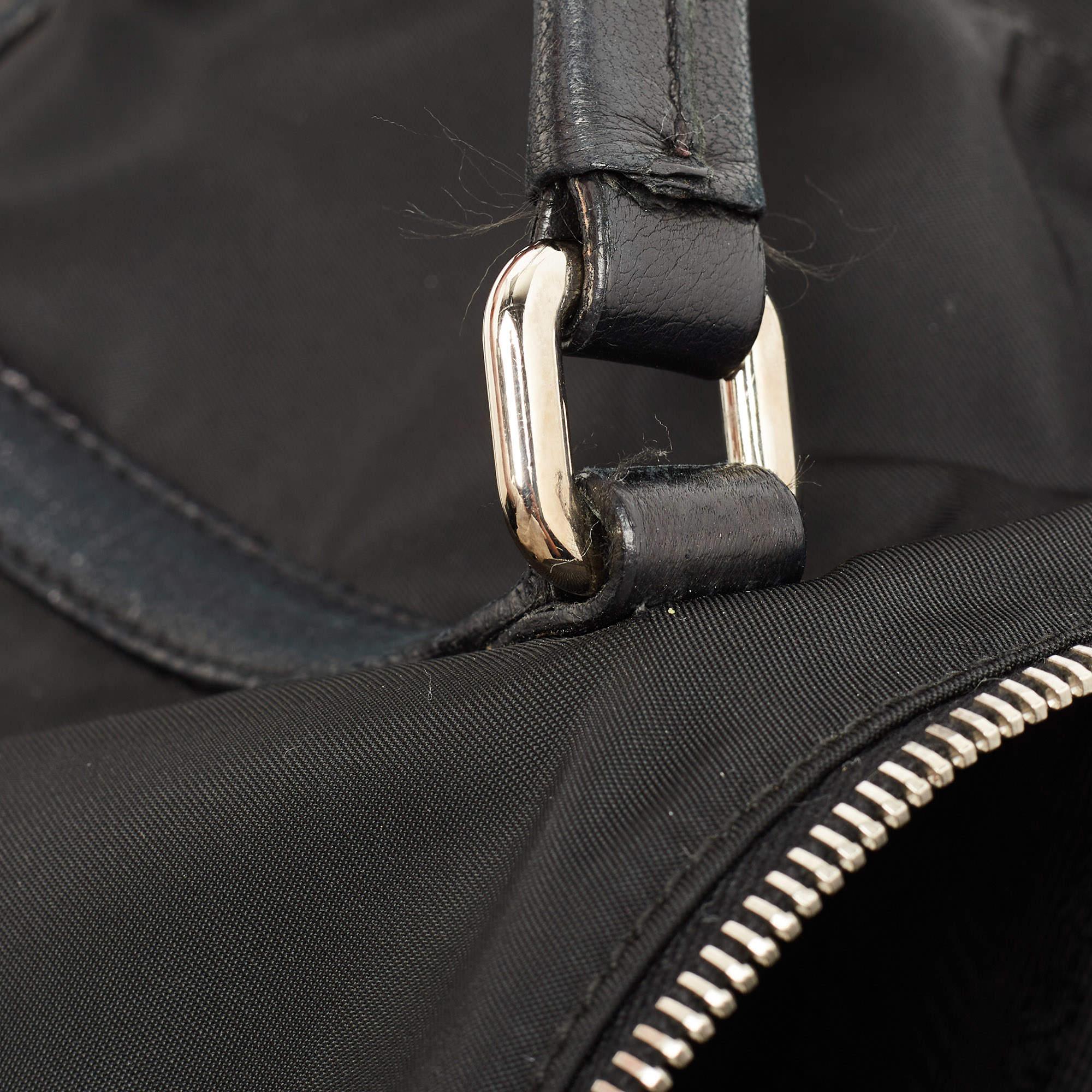 Prada Black Nylon and Leather Easy Shoulder Bag 5