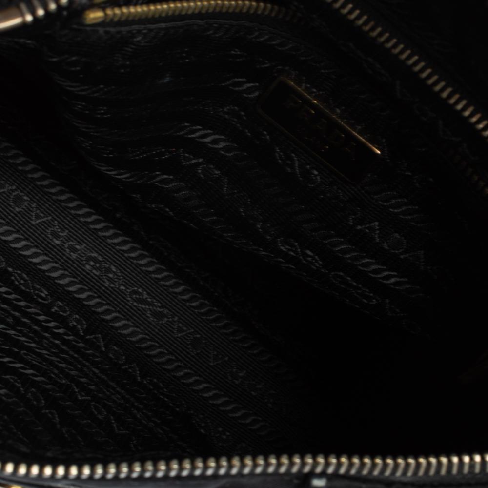 Prada Black Nylon and Leather Flap Crossbody Bag 7
