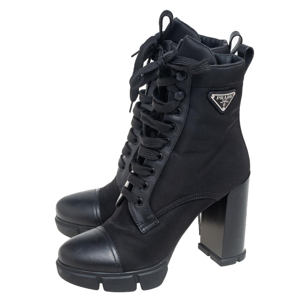 prada nylon ankle boots