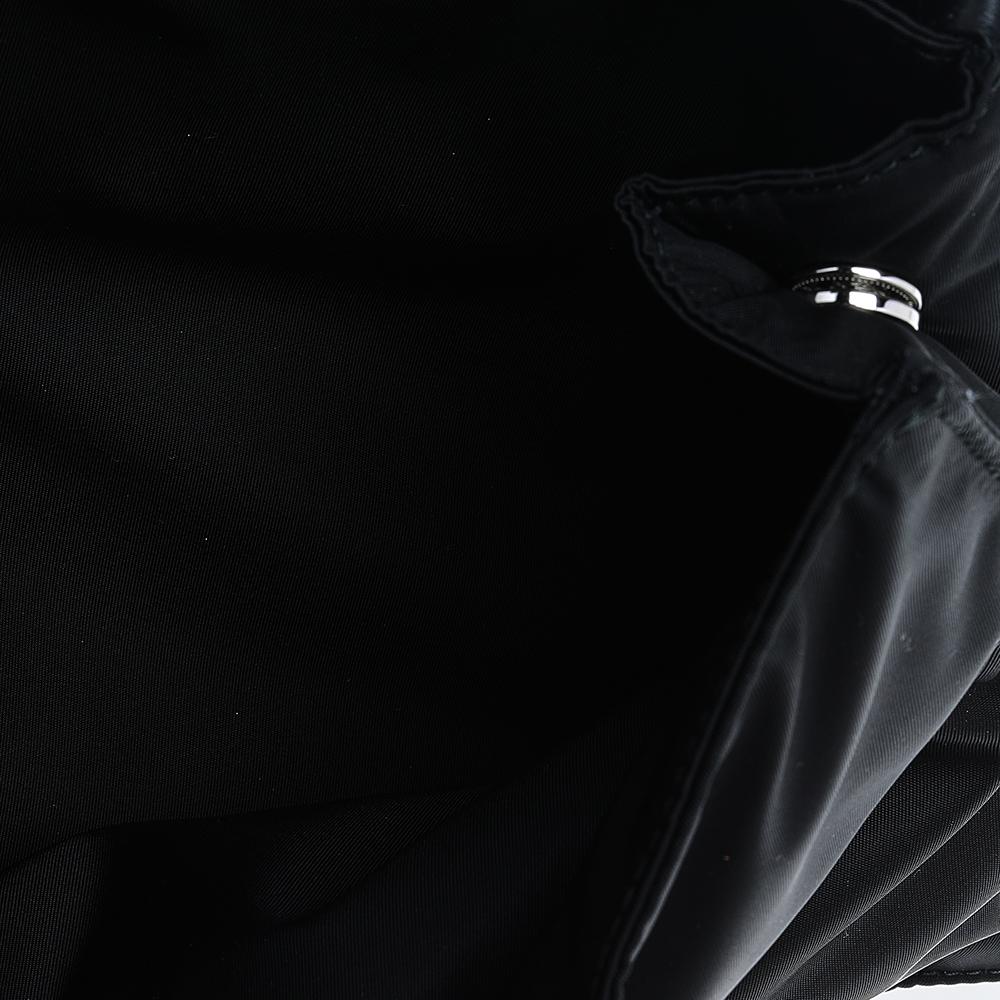 Prada Black Nylon And Leather Medium Padded Shoulder Bag 3