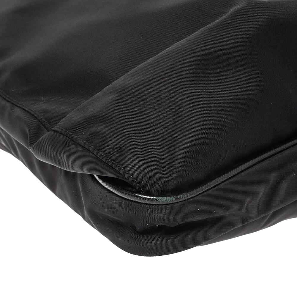 Prada Messenger Bag aus schwarzem Nylon und Leder Herren