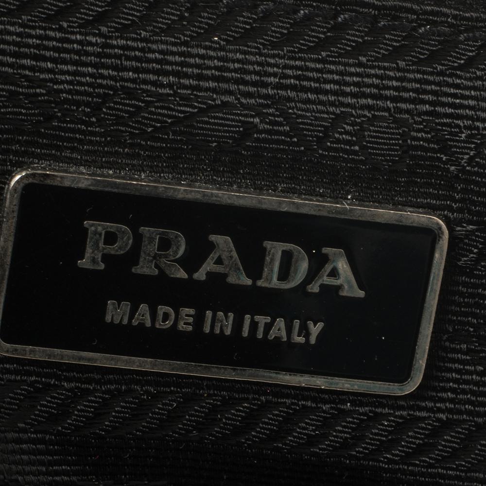 Prada Black Nylon and Leather Messenger Bag 3