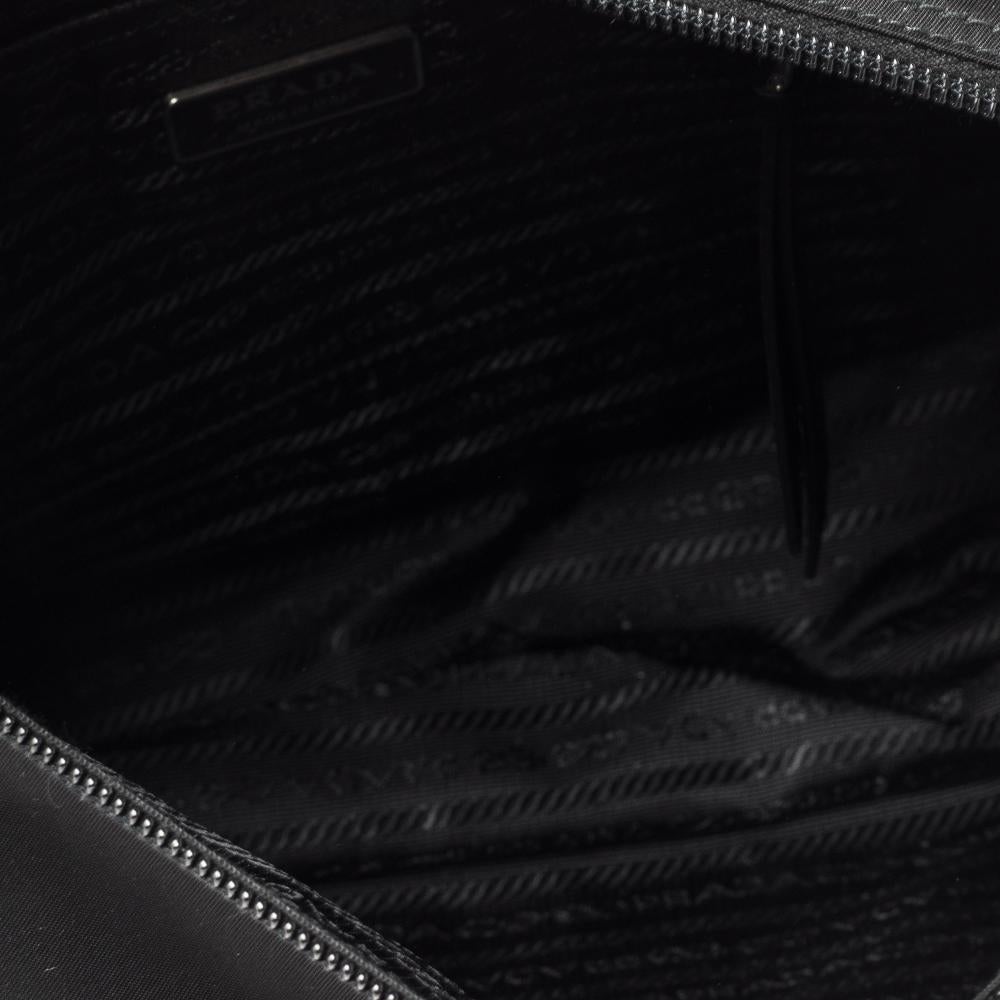 Women's Prada Black Nylon and Leather New Vela Belt Bag