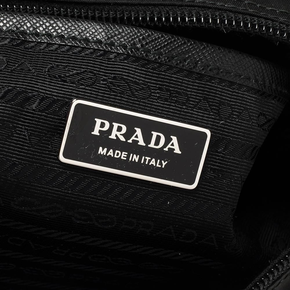 Prada Black Nylon and Leather New Vela Belt Bag 1