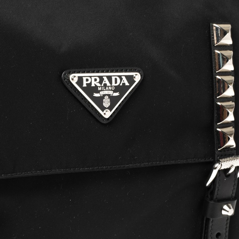 Prada Black Nylon and Leather New Vela Belt Bag 2