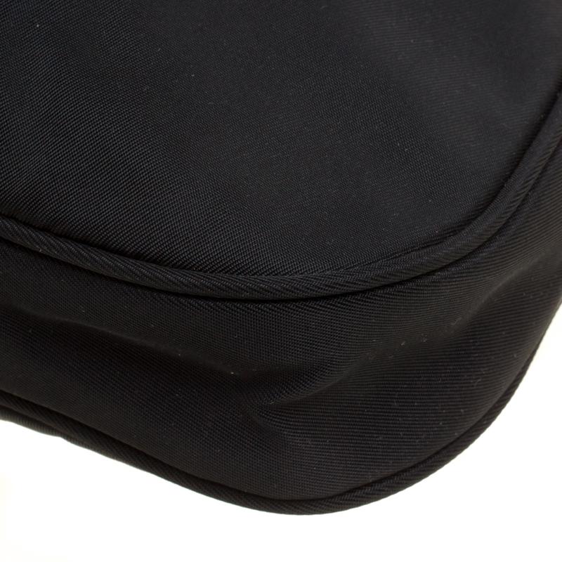 Prada Black Nylon and Patent Leather Shoulder Bag 1