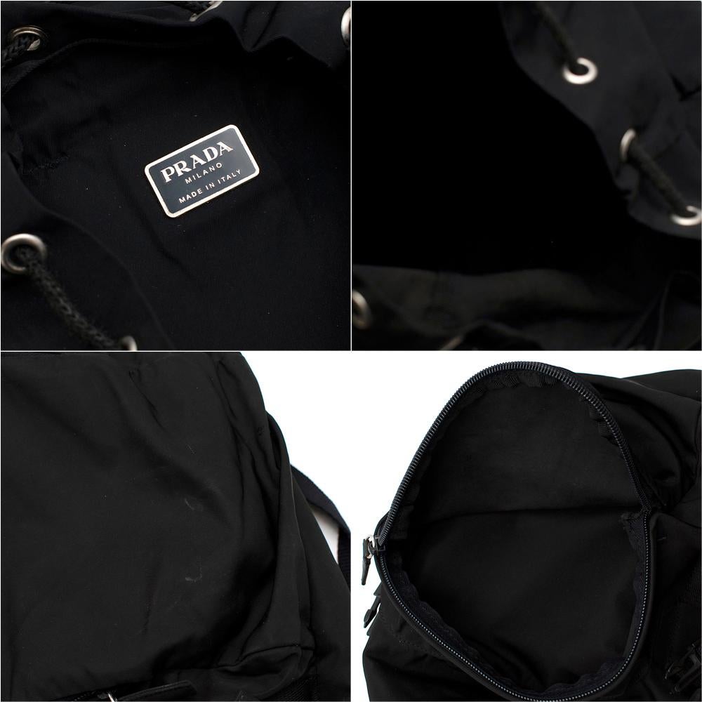 Prada Schwarzer Nylon-Rucksack im Angebot 6